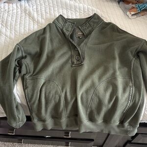 Aerie Men's Forest Green Crewneck Sweater